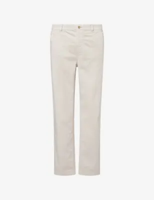 PAIGE Eberton Straight-Leg Stretch-Cotton Trousers