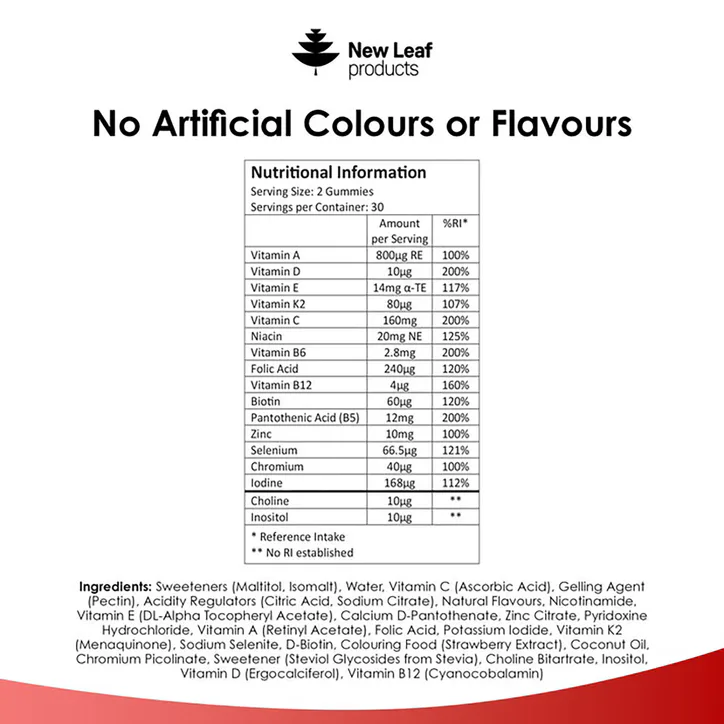 New Leaf Products Multivitamin Adults & Teens Gummies detail 3