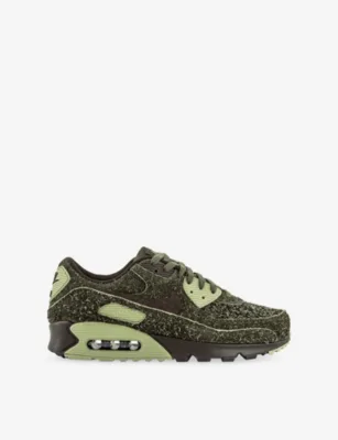 For Him Air Max 90 Suede Trainers - 8 in MED OLIVE CARGO KHAKI WH – Mens | Trainers | Lace up trainers