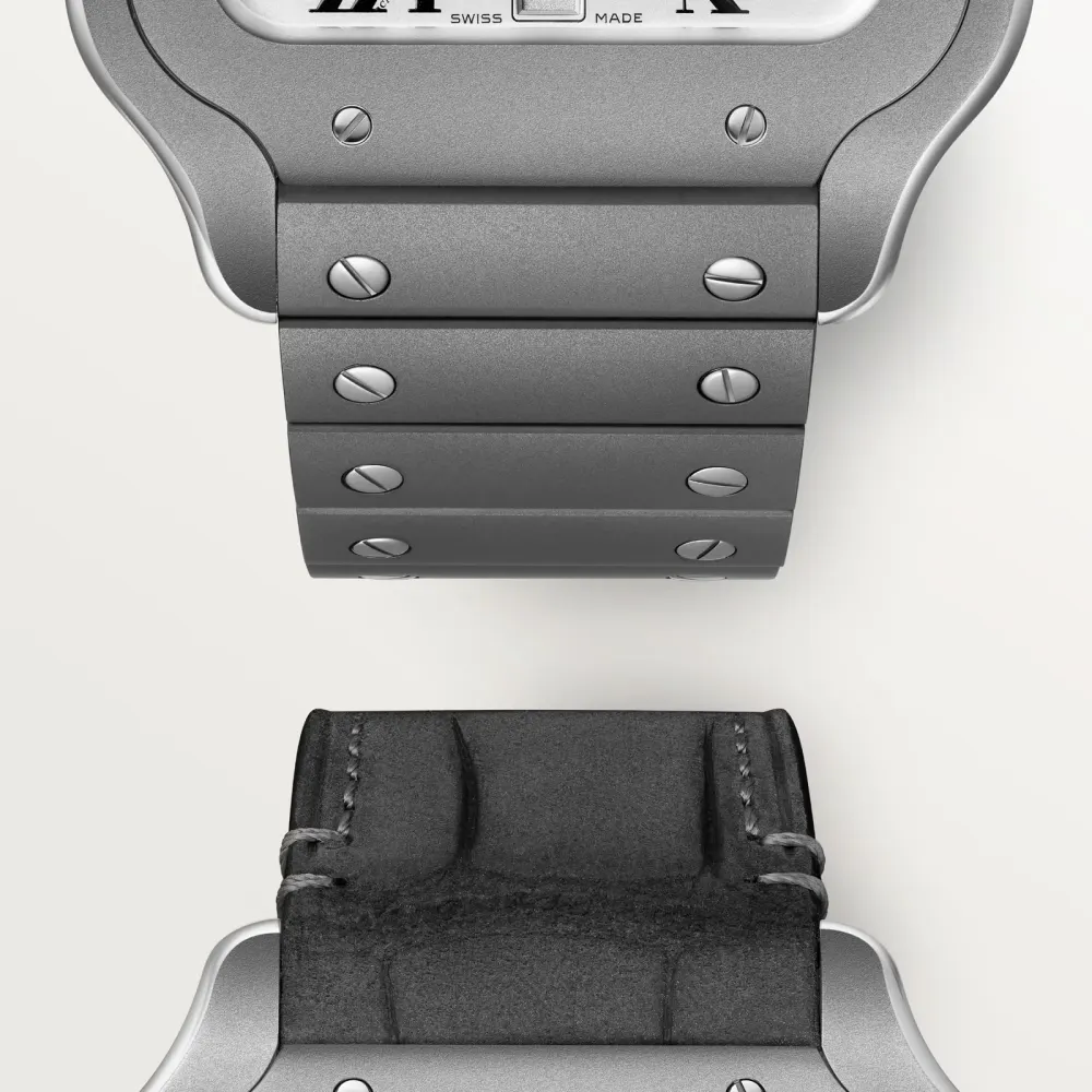 Cartier Santos Watch, Large Model, Mechanical Movement With Automatic Winding, Titanium Case detail 3