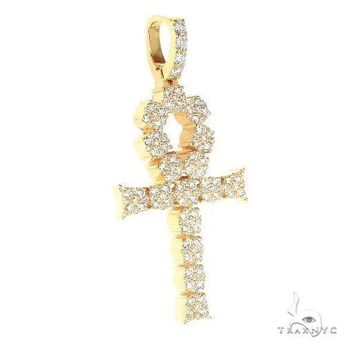 AHMED - MOON JEWELRY 14K Gold Diamond Cross 66866 in Rose – Pendant
