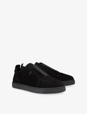 CHRISTIAN LOUBOUTIN St Louis Suede Trainers - EUR 44.5 / 10.5 UK MEN in BLACK, additional product view 3