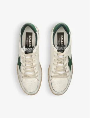 GOLDEN GOOSE Ball Star star-patch leather low-top trainers - EUR 45 / 11 UK MEN in GREEN OTH, additional product view 2
