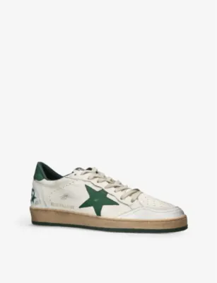 GOLDEN GOOSE Ball Star star-patch leather low-top trainers - EUR 45 / 11 UK MEN in GREEN OTH, additional product view 3