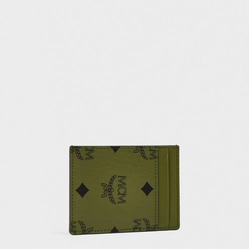 MCM Men's Card Holder in Khaki Moss, additional product view 2