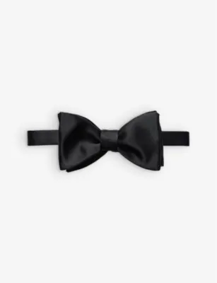 ETON Evening tied silk bow tie - DARK RED
