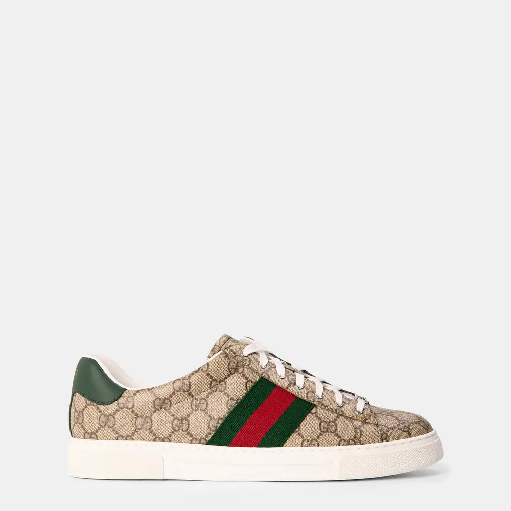 Gucci Men's Web Canvas Ace Trainers