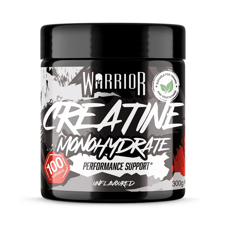 Warrior Creatine Monohydrate Powder 300g, Pure Micronised, Unflavoured, Vegan, 100 Servings