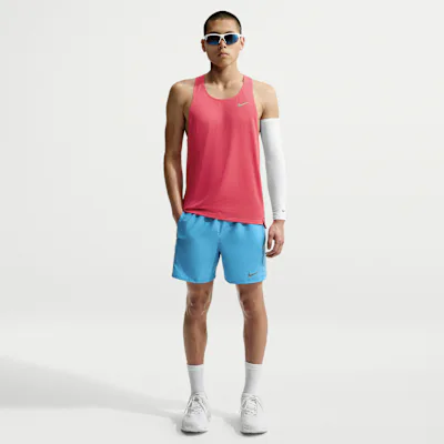 Nike Miler Men's Dri-FIT 12.5cm (Approx.) Brief-Lined Running Shorts - Light Current Blue/Baltic Blue