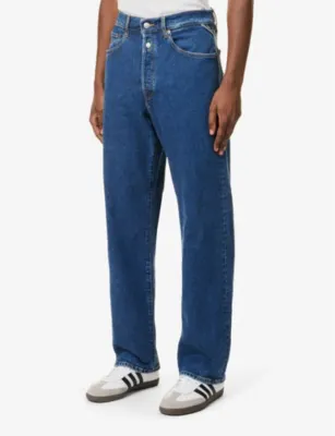 REPLAY Red Cast 9zero1 high-rise straight-leg stretch-denim jeans - 32/30 in DARK BLUE, additional product view 3