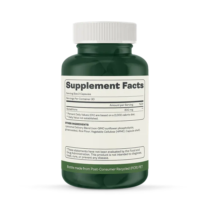 Youth and Earth Liposomal Glutathione Antioxidant & Detox Capsules, 60 Capsules
