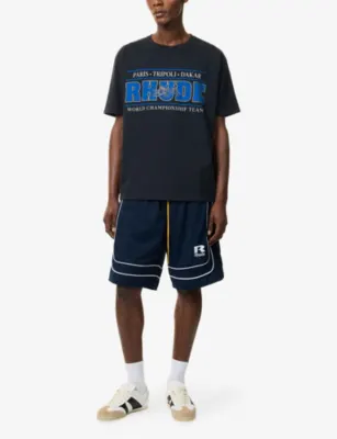 RHUDE Graphic-Print Oversized Cotton T-Shirt detail 2