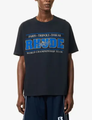RHUDE Graphic-Print Oversized Cotton T-Shirt detail 3
