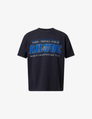 RHUDE Graphic-Print Oversized Cotton T-Shirt