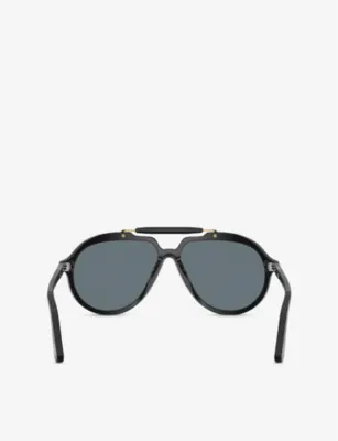 PERSOL PO0202S Senna Pilot-Frame Polarised Acetate Sunglasses detail 3