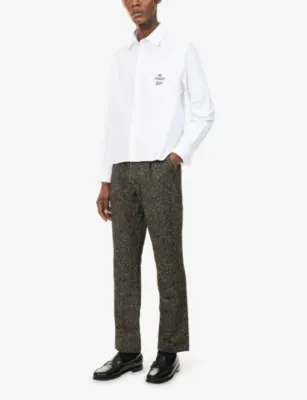 PERCIVAL Guinness Embroidery Long-Sleeve Boxy Cotton Shirt detail 2