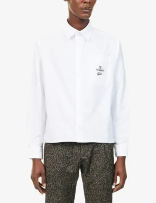 PERCIVAL Guinness Embroidery Long-Sleeve Boxy Cotton Shirt detail 3