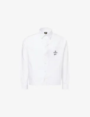 PERCIVAL Guinness Embroidery Long-Sleeve Boxy Cotton Shirt