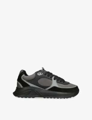 CLEENS OneSixty Runner Suede And Mesh Trainers - EUR 44 / 10 UK MEN in GREY/DARK – Mens | Trainers | Lace up trainers