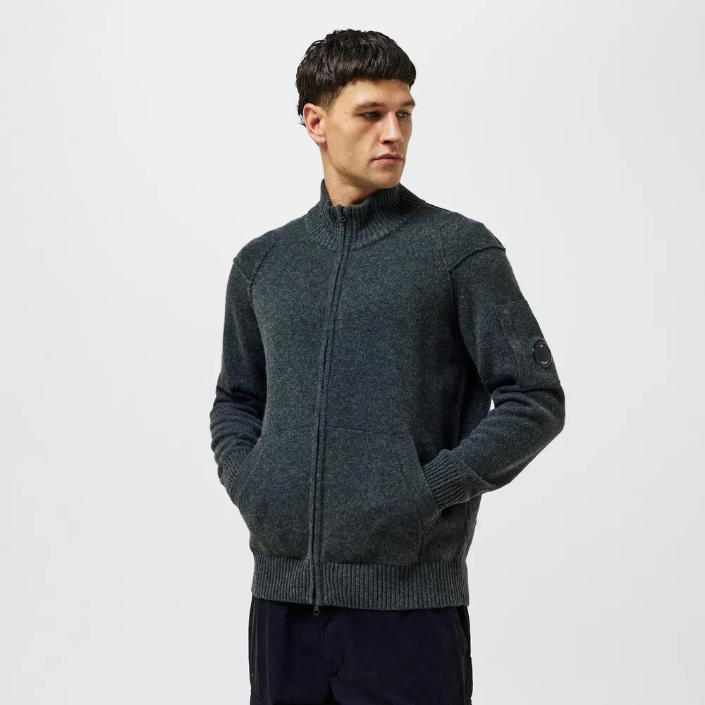 CP Company Men's Technical Cardigan in Dk Shadow 978, additional product view 3