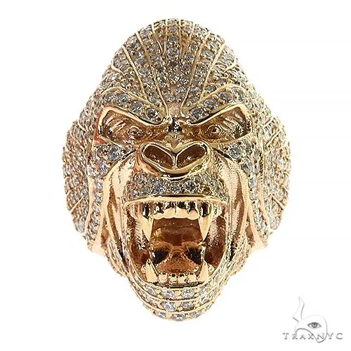 RINA - For Him FACTORY Gorilla Head Diamond Ring 69125 in Rose Gold / 10 – Ring