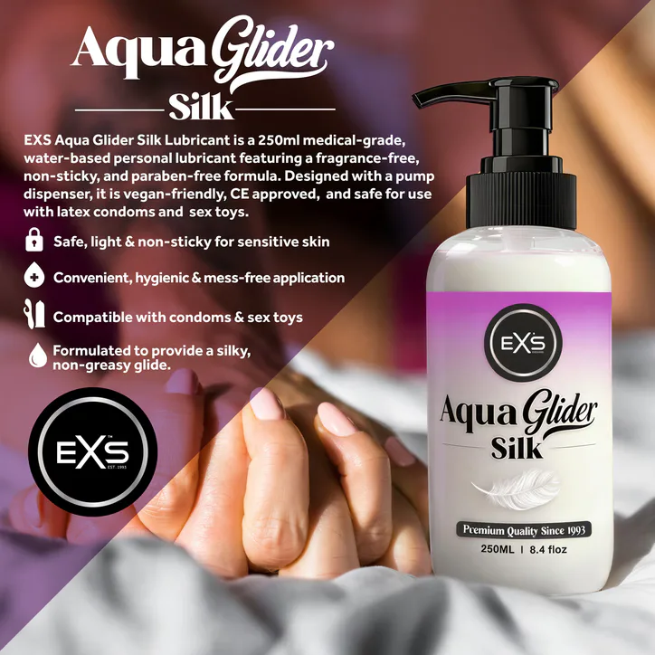 EXS AquaGlider Silk Lubricant Bottle detail 3