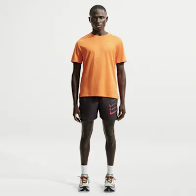 Nike Miler Men's Dri-FIT 12.5cm (Approx.) Brief-Lined Running Shorts - Tar