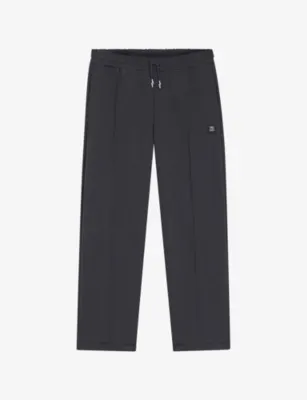 HUGO Pintuck-Pleat Relaxed-Fit Cotton-Jersey Jogging Bottoms