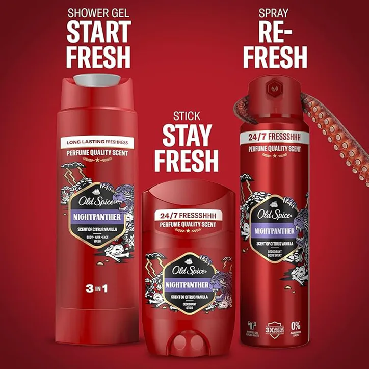 Old Spice Nightpanther Stick, Spray, Shower Gel detail 3