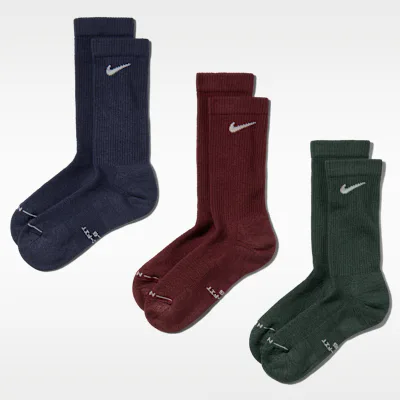 Nike Everyday Elevated Crew Socks (3 Pairs) - Multi-Colour in Multi-Colour – Nike men's and unisex