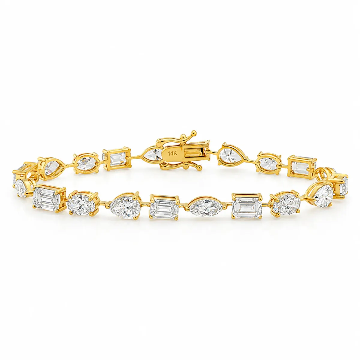 AHMED - MOON JEWELRY Harmony Of Shapes Diamond Tennis Bracelet 71629