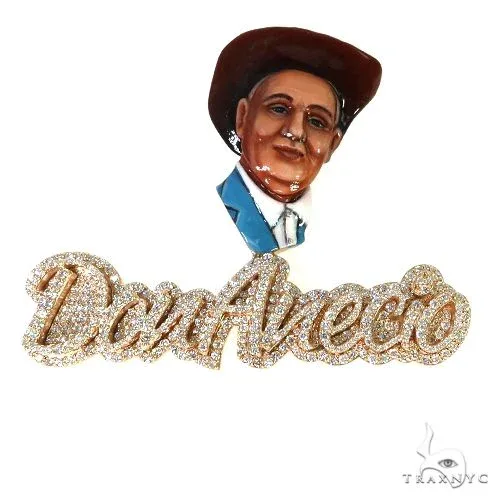 RINA - For Him CUSTOM Custom Made 3D DonAnecio Diamond Name Pendant 67804 in Rose Gold – Pendant