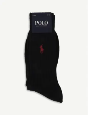 POLO RALPH LAUREN Egyptian cotton-blend socks - 5.5-8 in NAVY – Mens | Underwear & socks | Socks | Plain Socks