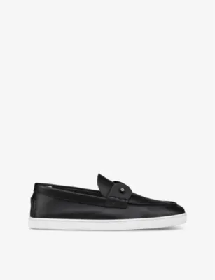 CHRISTIAN LOUBOUTIN Chambeliboat Leather Boat Shoes - EUR 44.5 / 10.5 UK MEN in BLACK – Mens | Casual shoes | Boat shoes