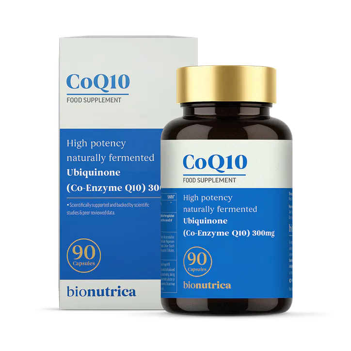 Bionutrica CoQ10 300mg High Strength Ubiquinone, Naturally Fermented for Energy & Heart Health 90 Capsules