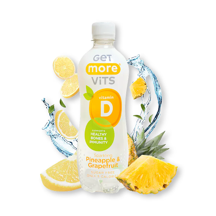 Get More Vits Get More Vitamin D Sparkling Pineapple & Grapefruit 12x500ml, additional product view 2