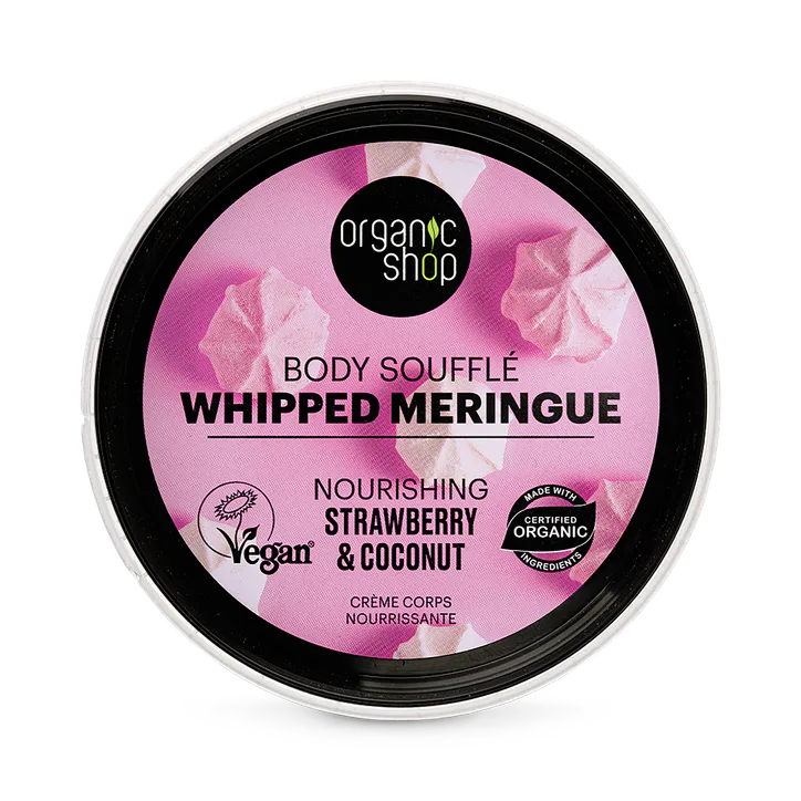 Organic Shop Whipped Meringue Body Souffle Nourishing Strawberry & Coconut 250ml detail 2