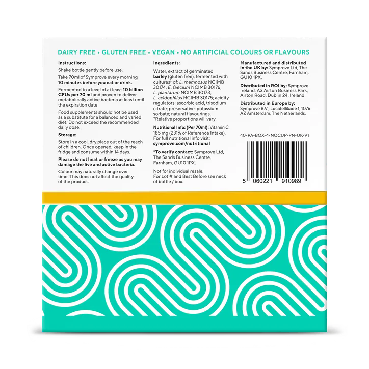 Symprove Daily Live & Active Bacteria Pineapple Flavour Water Based Food Supplement 4x500ml detail 3