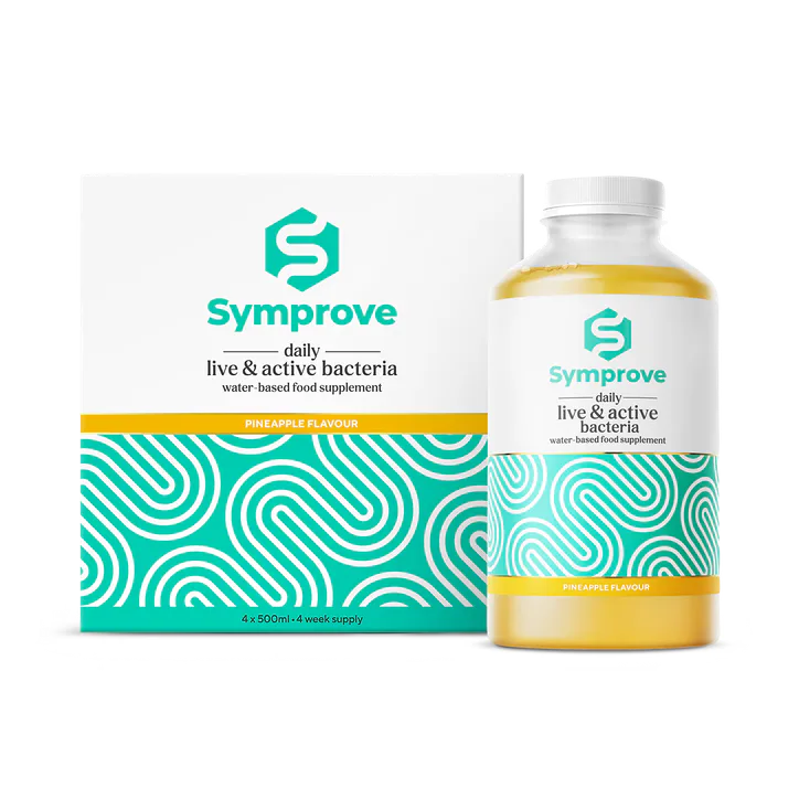 Symprove Daily Live & Active Bacteria Pineapple Flavour Water Based Food Supplement 4x500ml