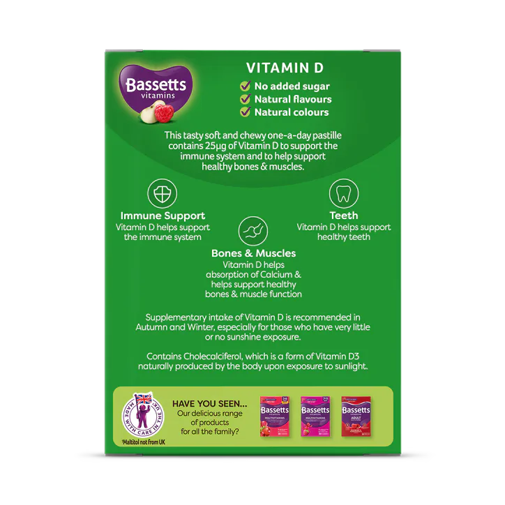 BASSETTS VITAMINS Adult Vitamin D Apple & Raspberry 30 Pastilles, additional product view 2