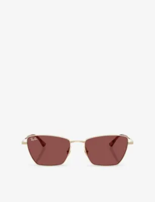 RAY-BAN RB3783 Irregular-Frame Metal Sunglasses