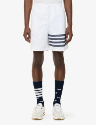 THOM BROWNE Oxford 4-Bar Rugby Cotton Shorts detail 3