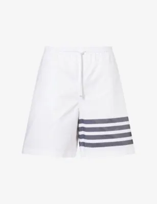 THOM BROWNE Oxford 4-Bar Rugby Cotton Shorts