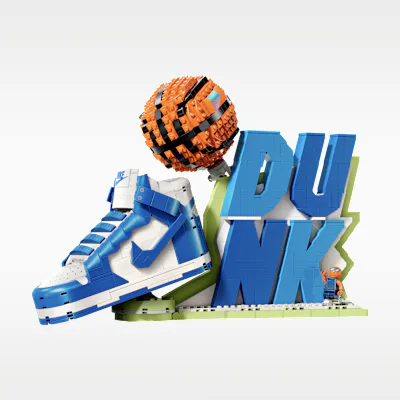 Nike Dunk x LEGO® Set Sneaker-Building Kit with Exclusive Minifigure - Blue/White