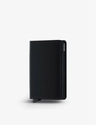SECRID Slimwallet Matte leather and aluminium cardholder