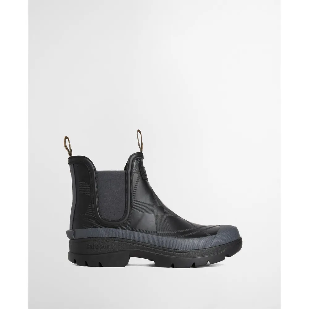 Barbour Men's Breacon Wellingtons in Black Dark Grey – Footwear
