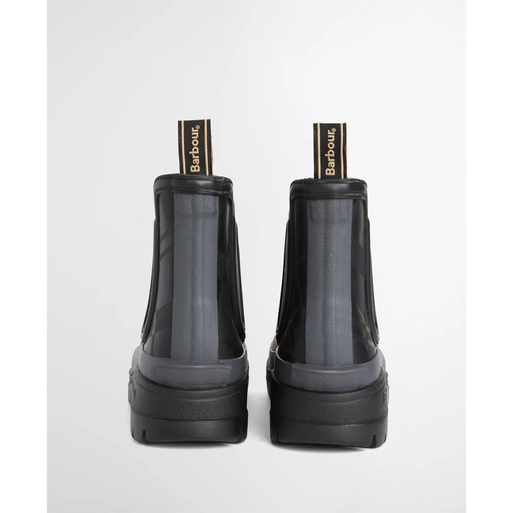 Barbour Men's Breacon Wellingtons in Black Dark Grey, additional product view 2