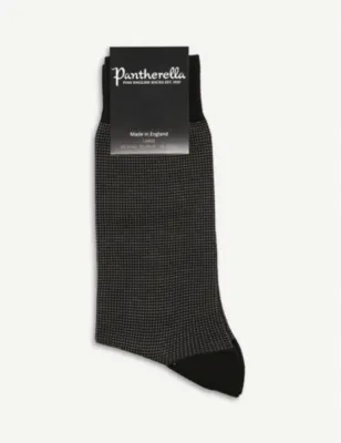 PANTHERELLA Birdseye wool-blend socks