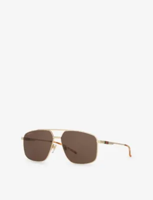 GUCCI GG1676S Pilot-Frame Metal Sunglasses detail 2