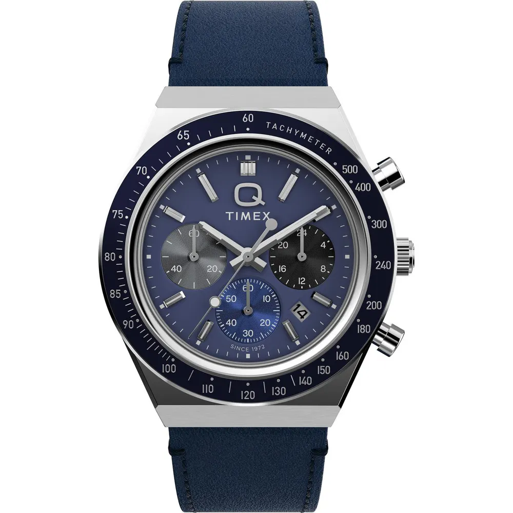 Timex Men's Water Resistant Analogue Quartz Watch in Blue/Silver – Accessories